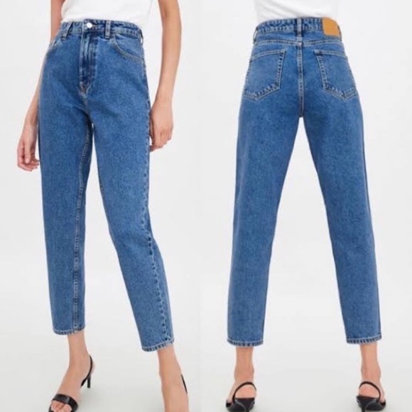 Zara Denim - Zara high rise  mom jeans size 8